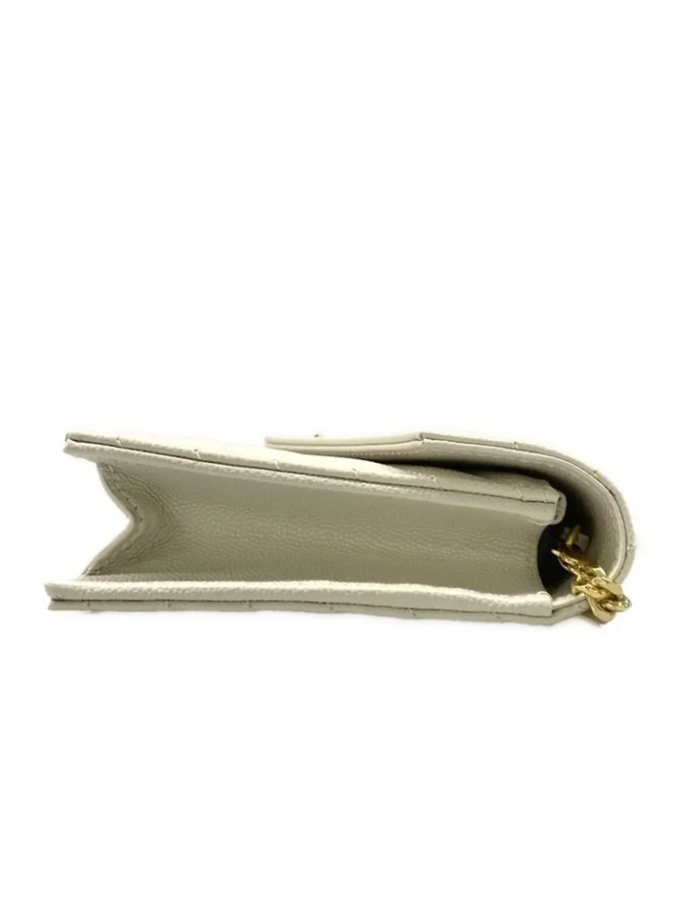 ★SOLD★ Saint Laurent Paris Wallet Cassandra Envelope Chain White Leather - Picture 10 of 13